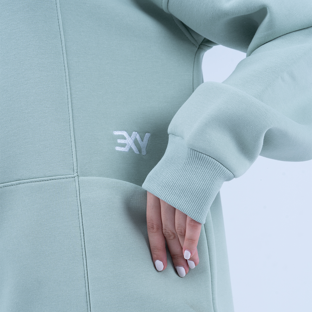Mint Bloom & Blossom Half Neck Sweatshirt