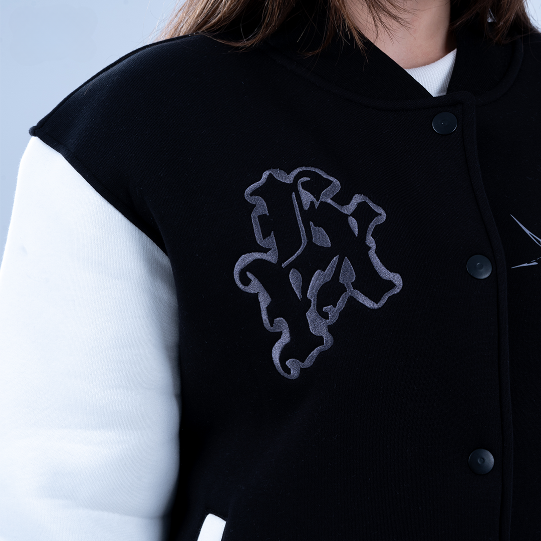 Black Soul & Stitch Varsity Jacket
