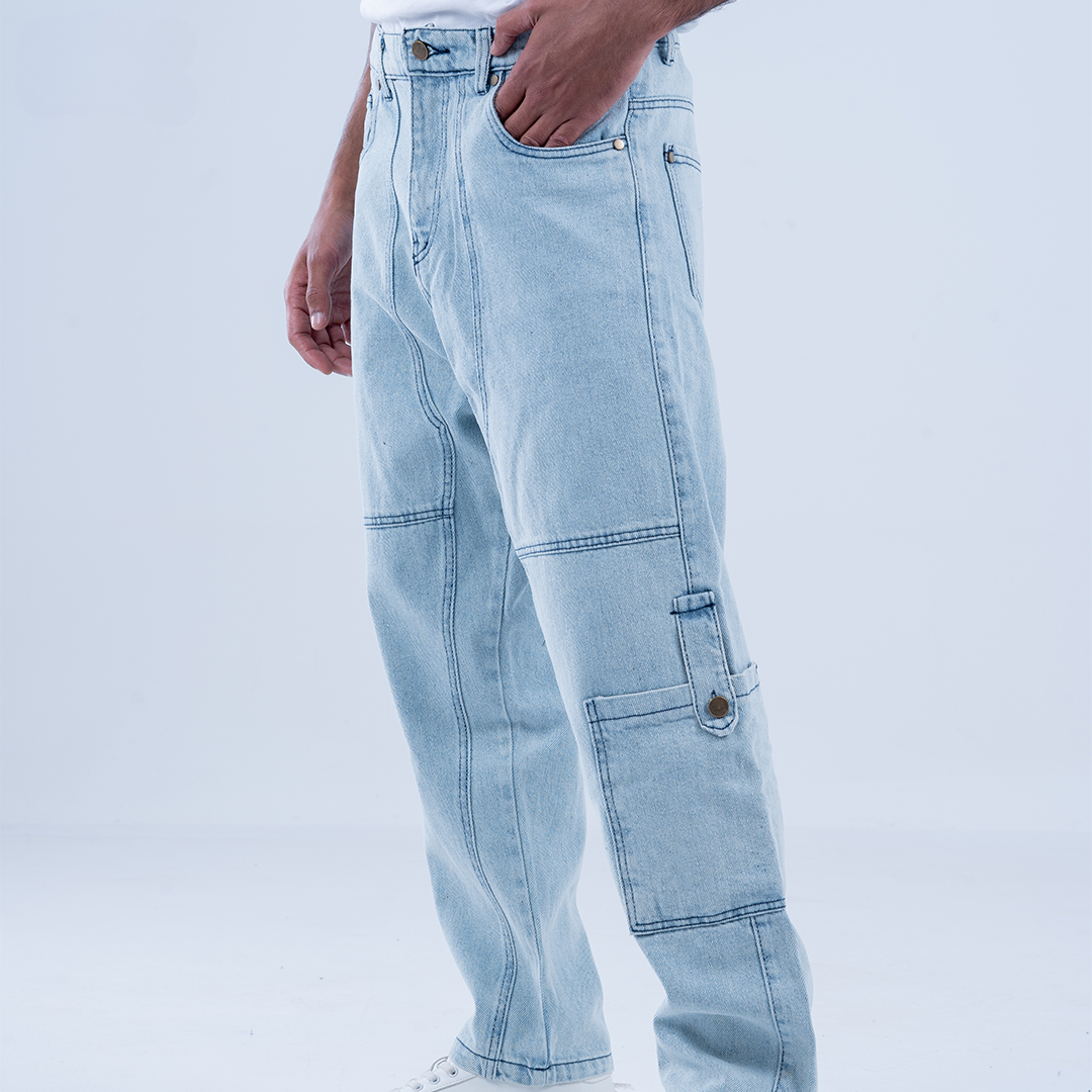 Exy Blue Utility Jeans