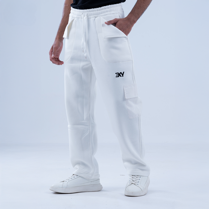Exy "Eclipse" White Sweatpants