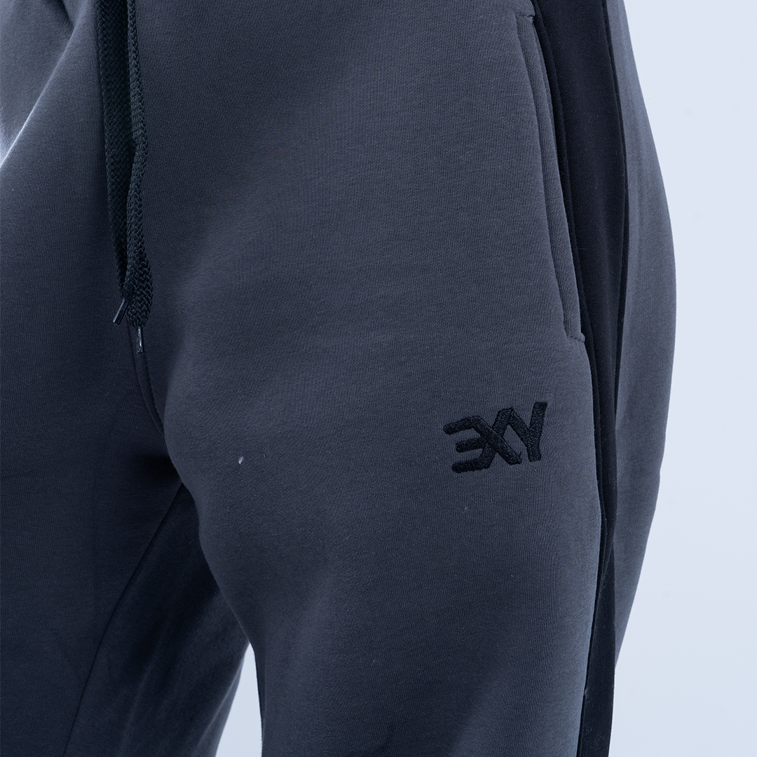 Dark Gray Graffiti Wide Leg Sweatpants