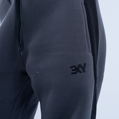 Dark Gray Graffiti Wide Leg Sweatpants