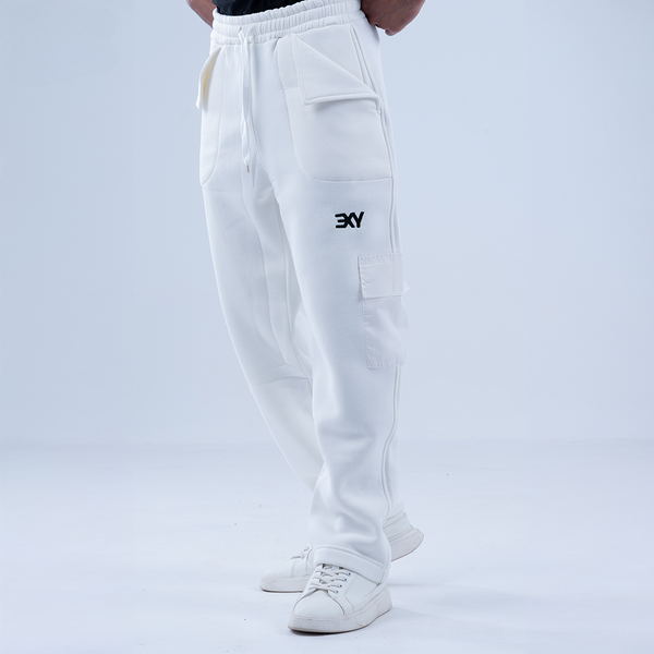 Exy "Eclipse" White Sweatpants