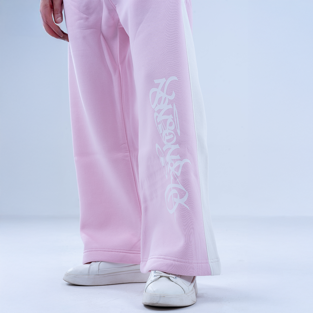 Pink Graffiti Wide Leg Sweatpants