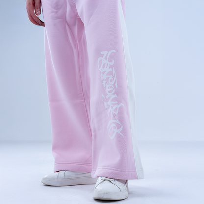 Pink Graffiti Wide Leg Sweatpants