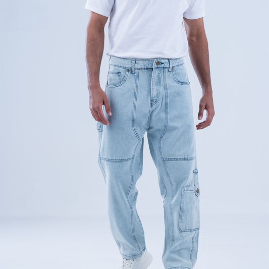 Exy Blue Utility Jeans