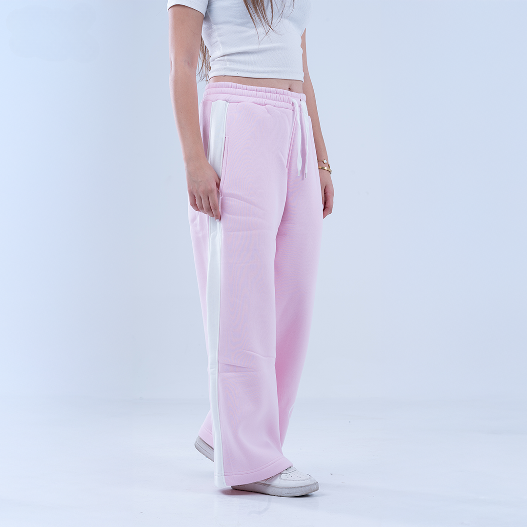 Pink Graffiti Wide Leg Sweatpants